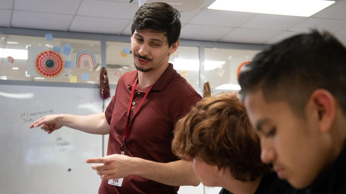 Students and an instructor in a classroom