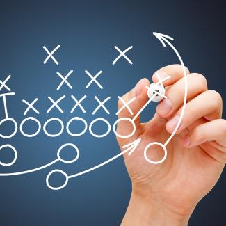 Hand writing on a board