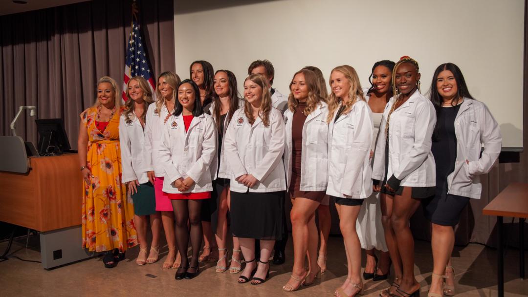 students at FSU white coat ceremony